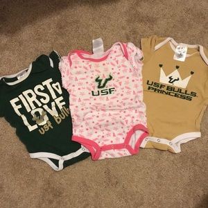 USF Baby Girl Onesies